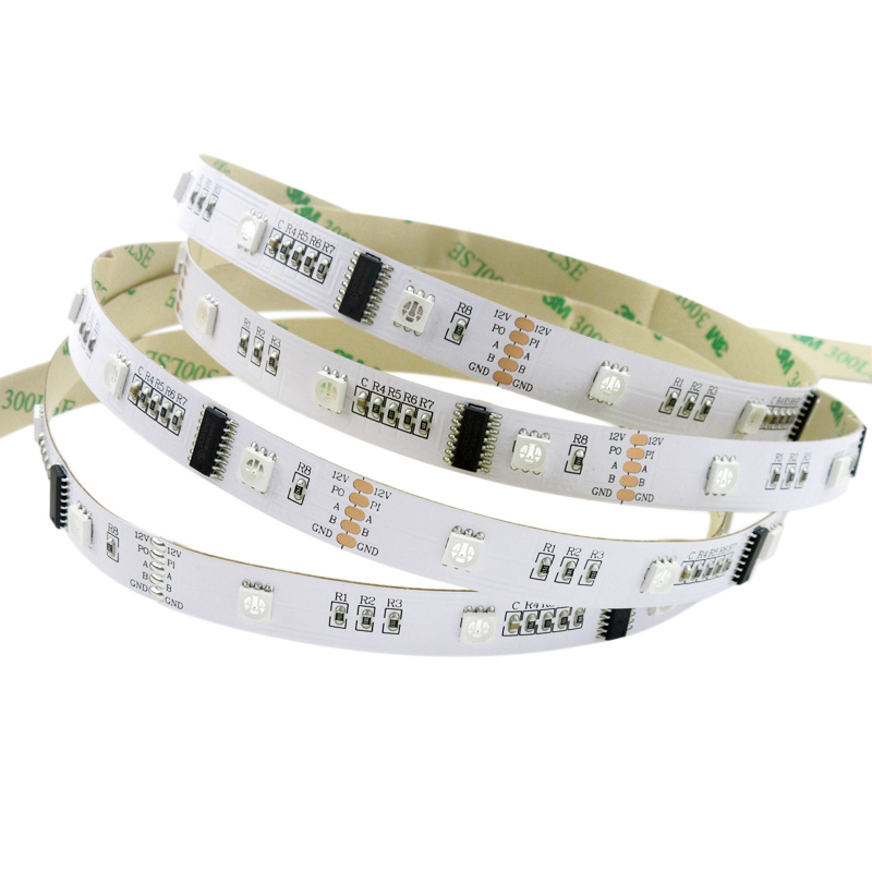DMX512 RGB DC12V 150 LEDs Digital LED Strip Light with Built-in 485 Programmable Parallel Signal Breakpoint Resume, Matrix Control,16.4feet/roll DMX512 RGB DC12V 150 LEDs Digital LED Strip Light with Built-in 485 Programmable Parallel Signal Breakpoint Resume, Matrix Control,16.4feet/roll